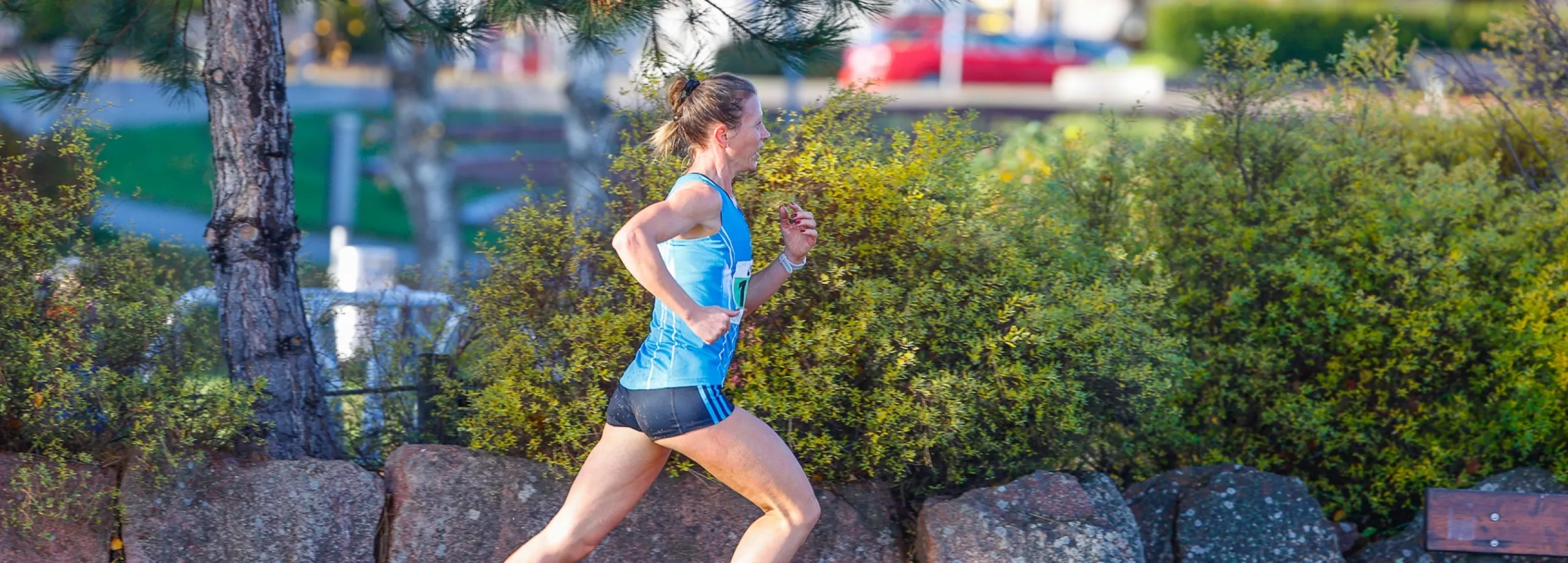 johanna bäcklund marathonlöpare mitt i löpsteget